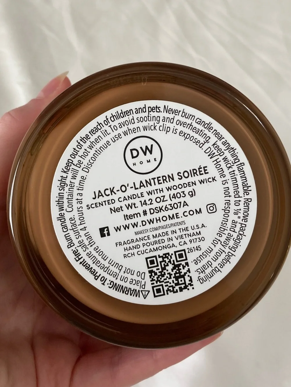 Halloween Jack o lantern soirée candle